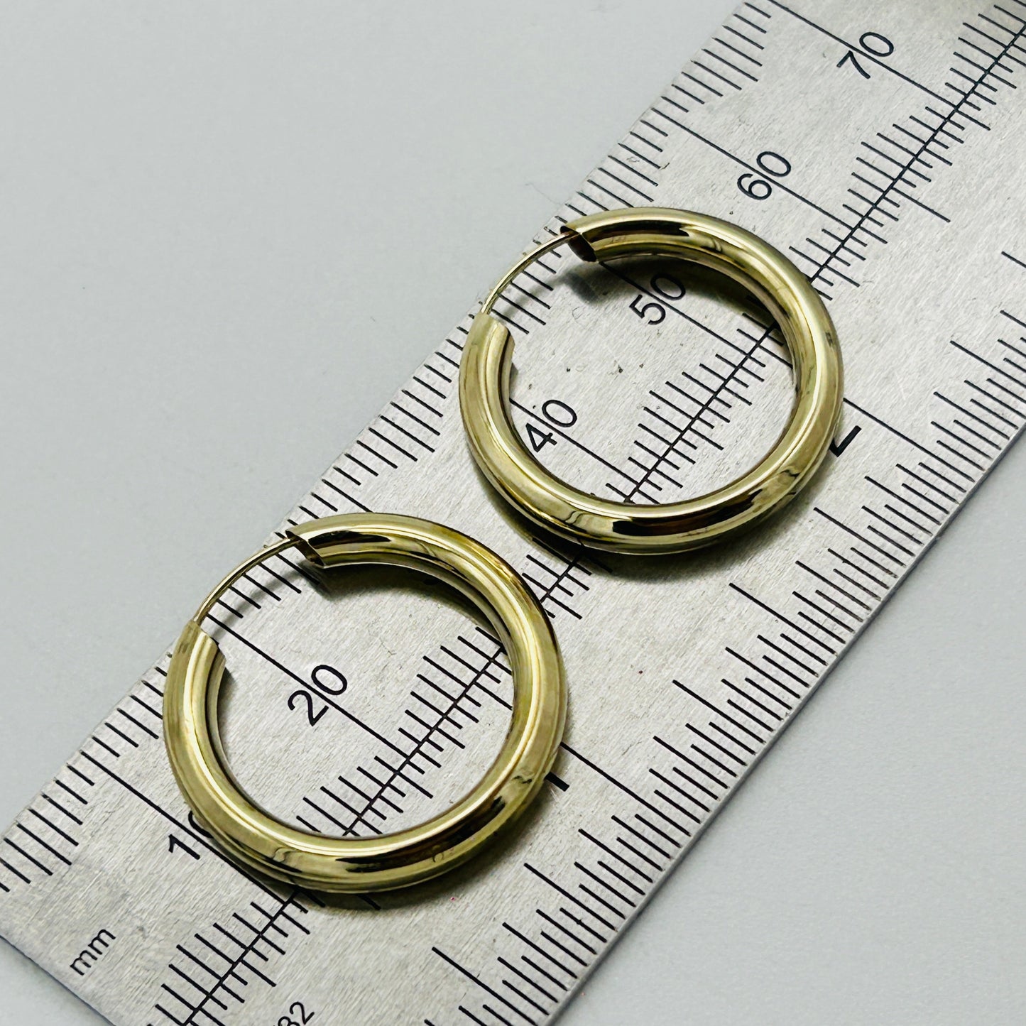 9ct Yellow Gold 3mm Thick Round Sleeper Earring
