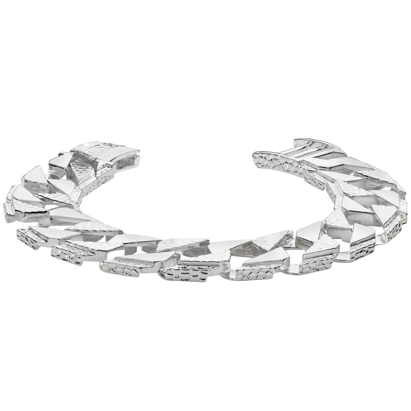 925 Sterling Silver Mens 20mm Curb Cast Bracelet