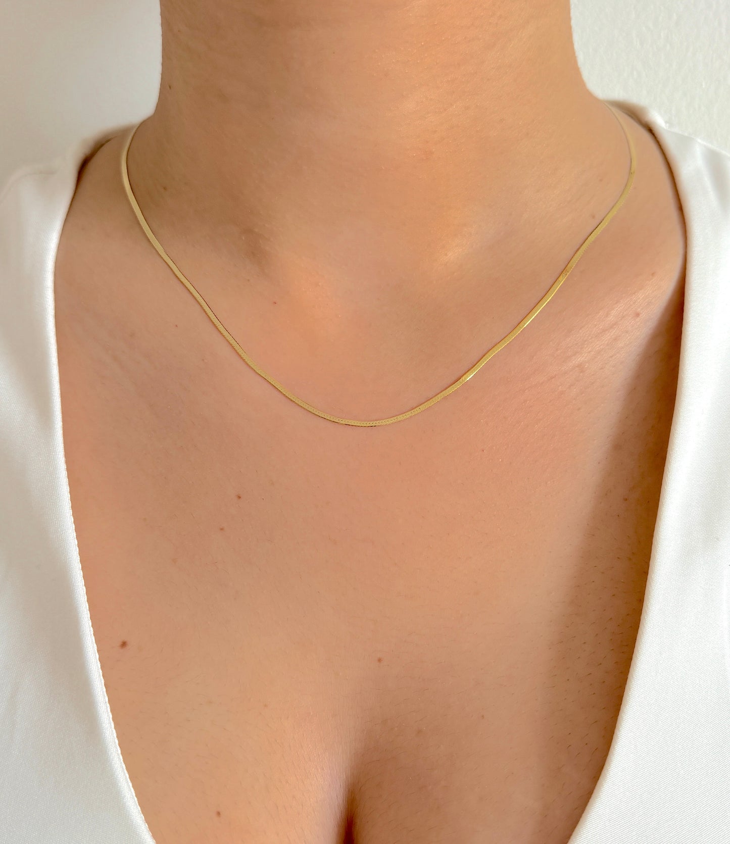 9ct Yellow Gold Women 2mm Flat Snake Chain
