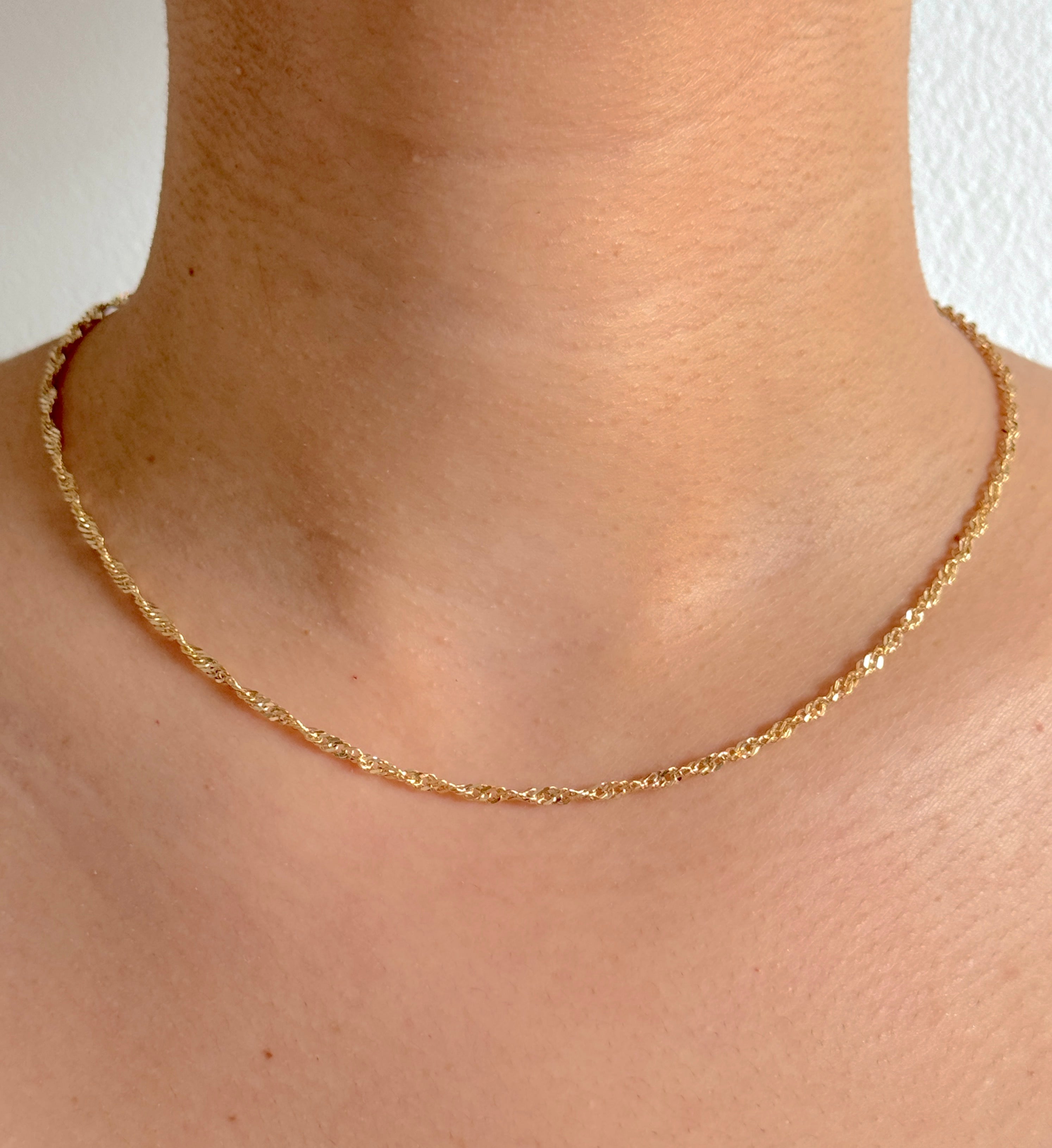 Collana Catana Singapore Donna In Oro Giallo 9k (375) – 12 Mesi Garanzia, Elegante Confezione Regalo