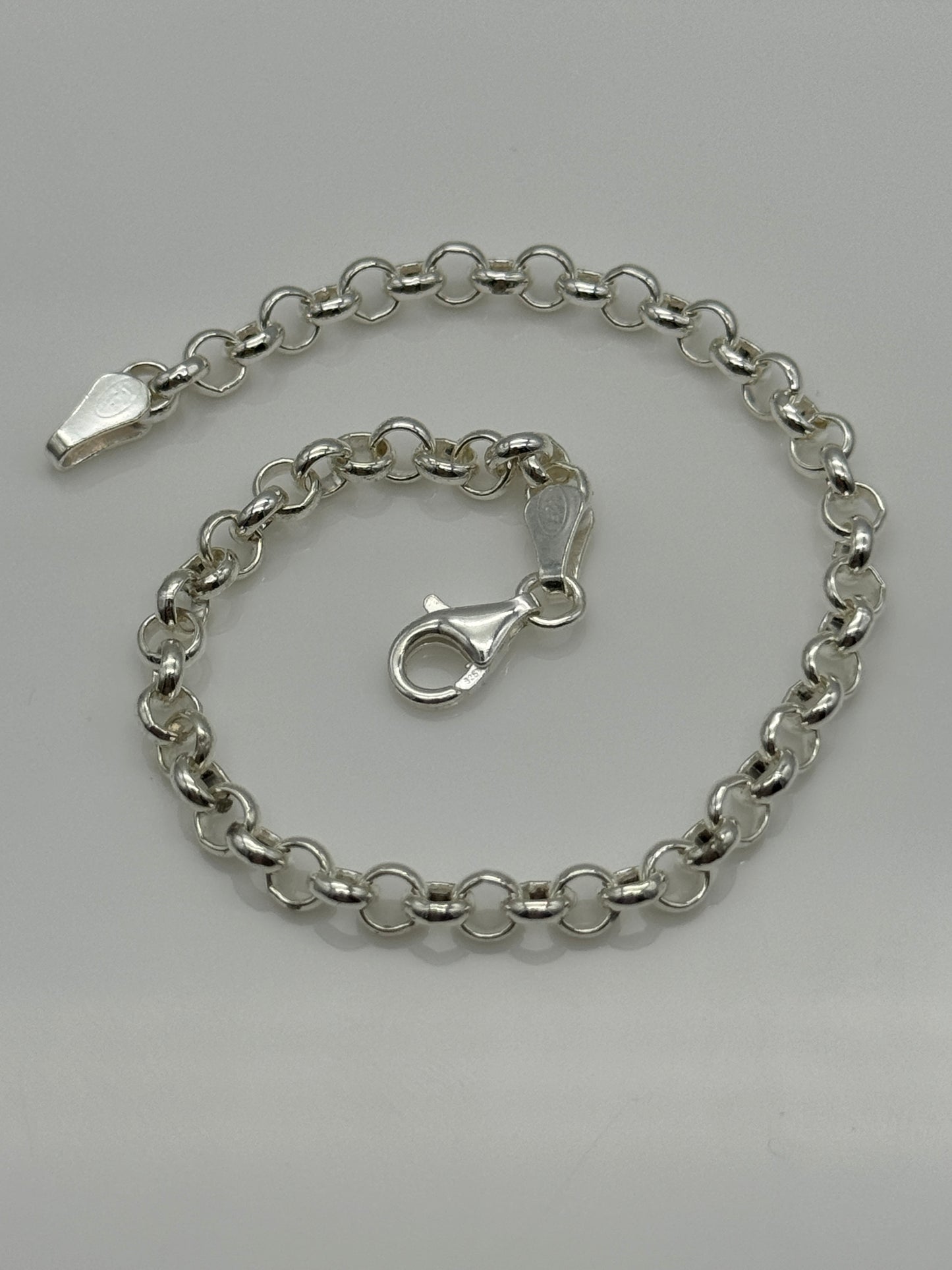 925 Sterling Silver 6mm Round Belcher Bracelet 8 INCH