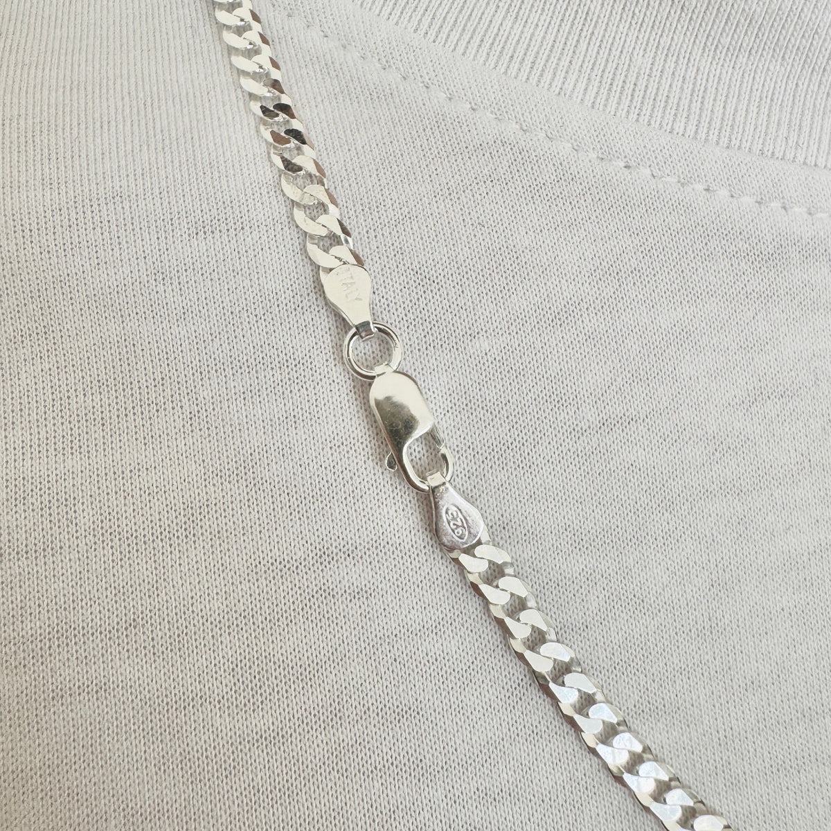 925 Sterling Silver Mens 4.5mm Curb Chain