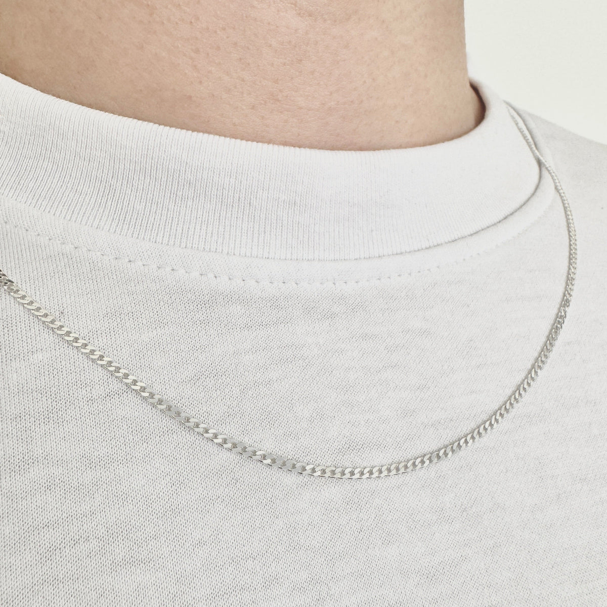 925 Sterling Silver 2mm Fine Curb Chain