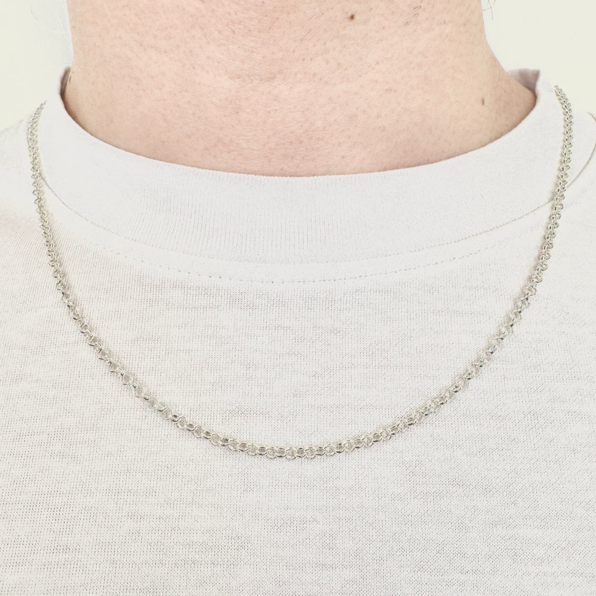 925 Sterling Silver 2mm Round Belcher Chain