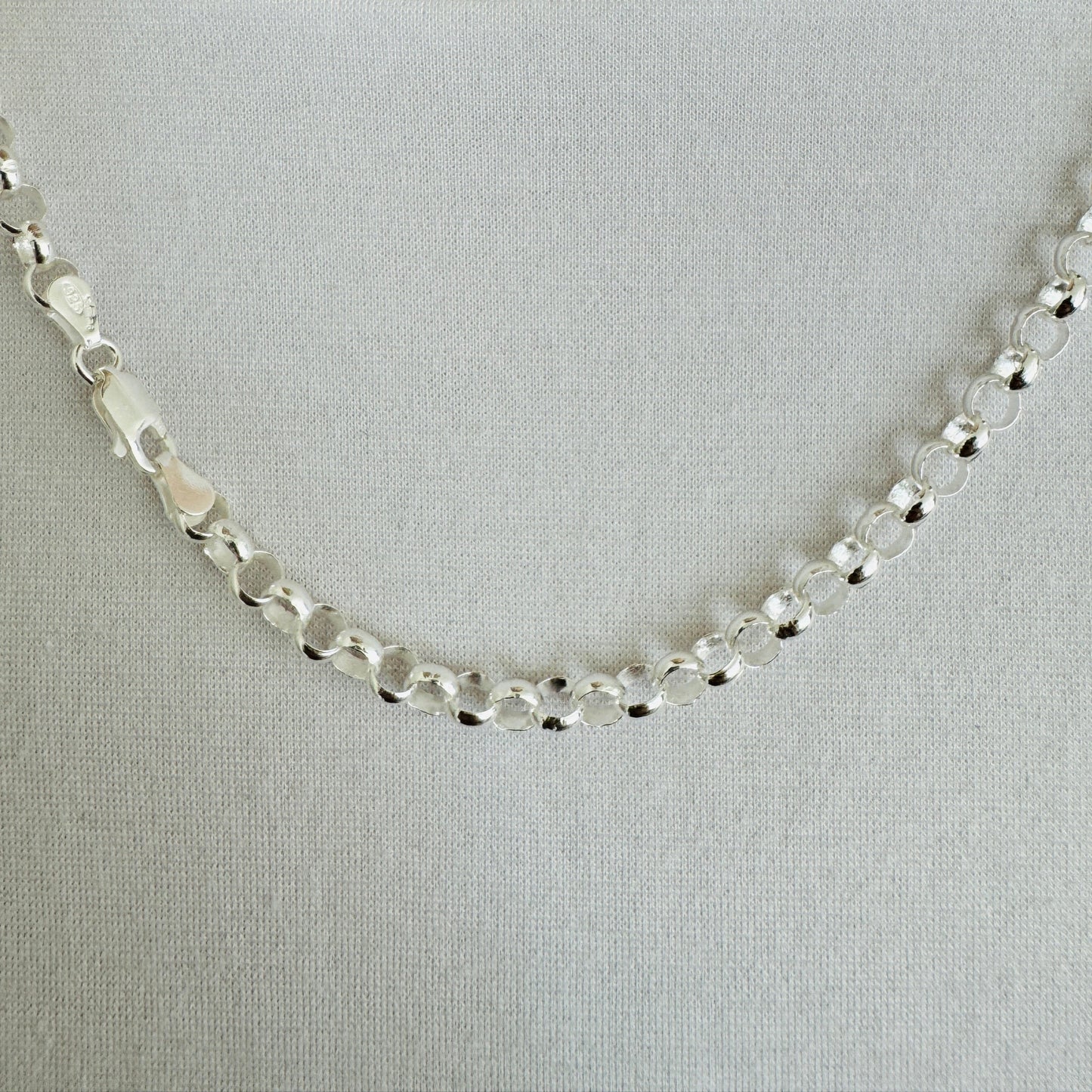 925 Sterling Silver Men 5mm Round Belcher Chain