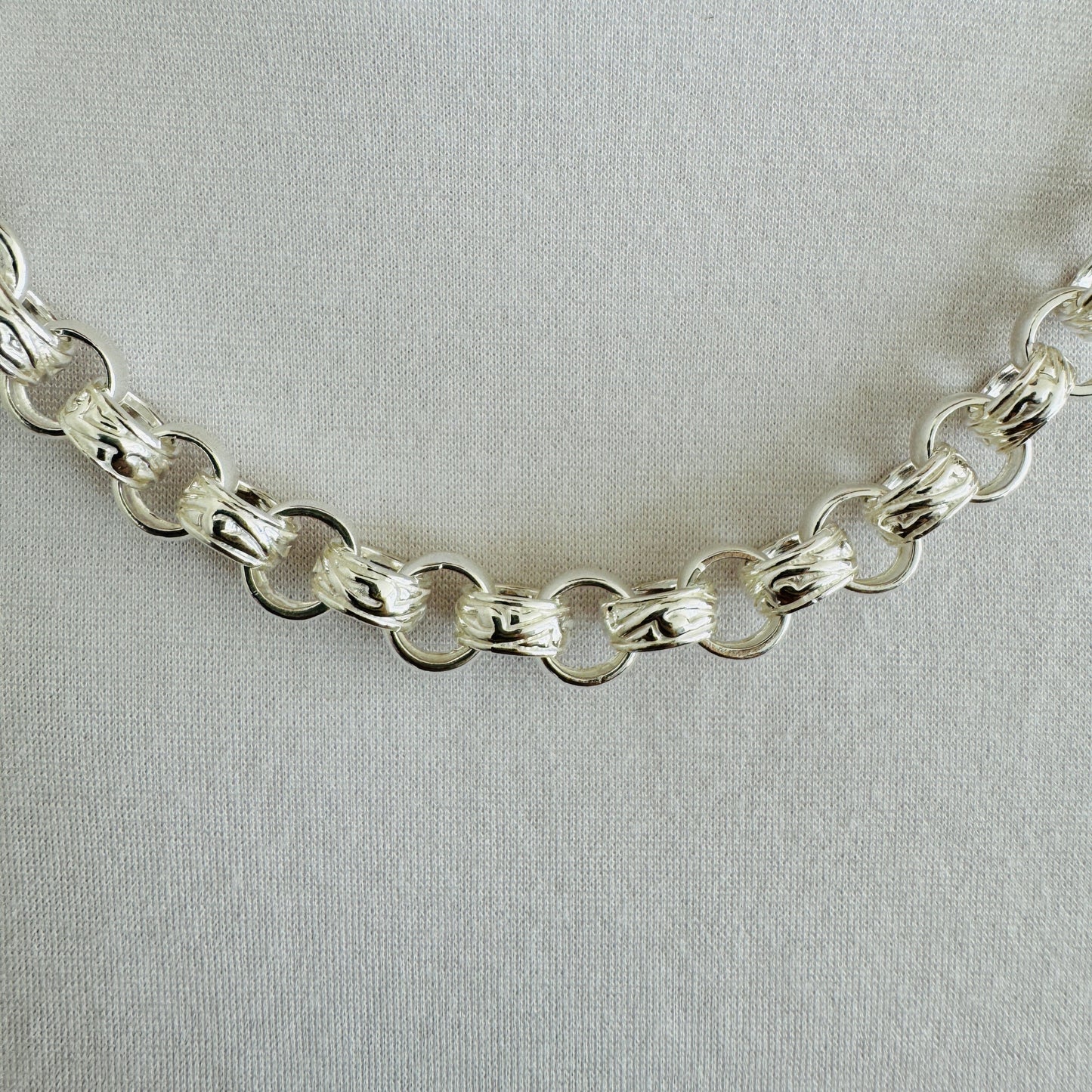 925 Sterling Silver 10mm Round Belcher Chain