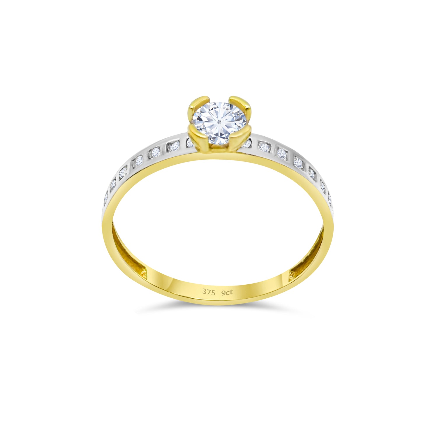 9ct Yellow Gold Diamond Solitaire Engagement Ring