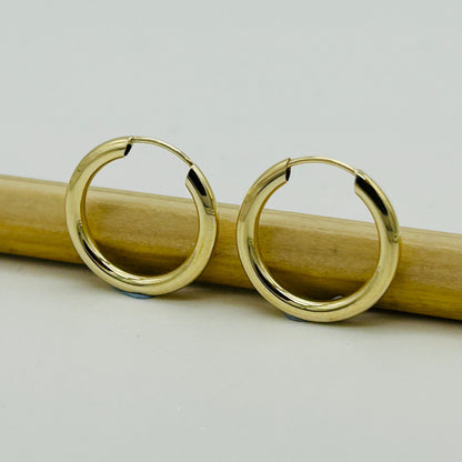 9ct Yellow Gold 2mm Classic Round Sleeper Earring