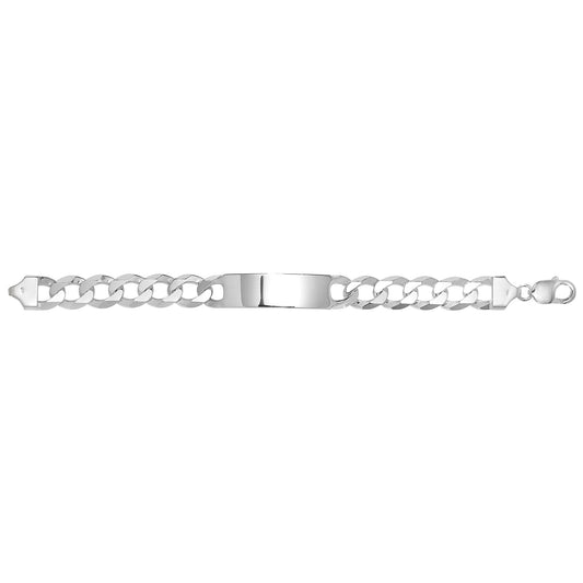 925 Sterling Silver Mens 12mm Curb ID Bracelet