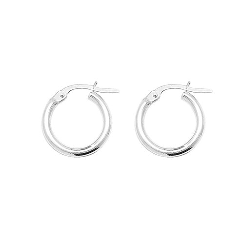 925 Sterling Silver 2mm Plain Hoop Earring 10mm 15mm 20mm 25mm 30mm 40mm 50mm