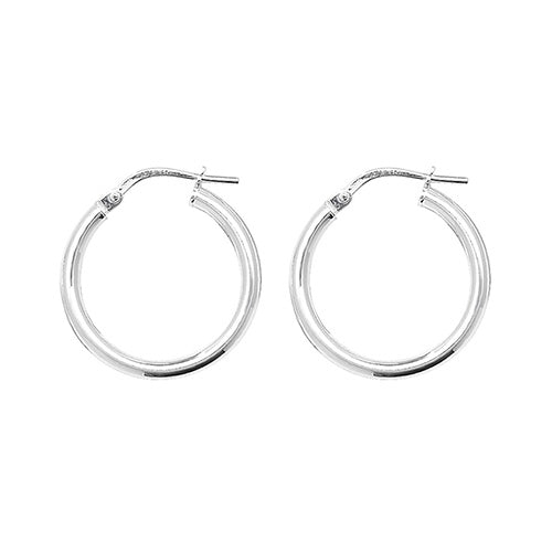 925 Sterling Silver 2mm Plain Hoop Earring 10mm 15mm 20mm 25mm 30mm 40mm 50mm