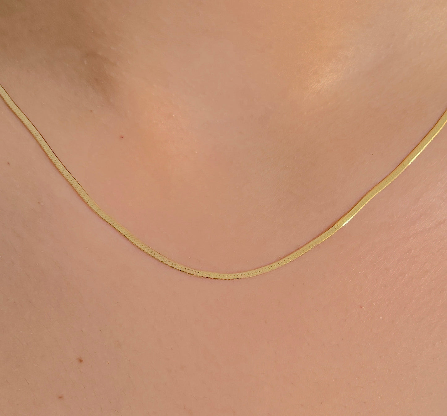 9ct Yellow Gold Women 2mm Flat Snake Chain