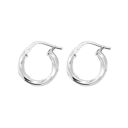 925 Sterling Silver 2mm Twisted Hoop Earring 10mm 15mm 20mm 25mm 30mm 40mm 50mm