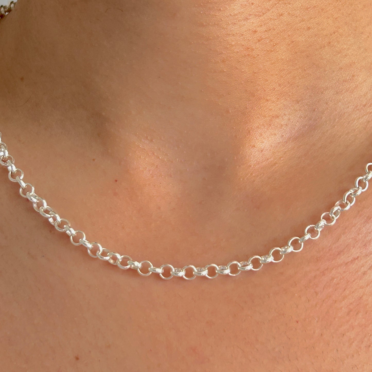 925 Sterling Silver Women 4.5mm Round Belcher Chain
