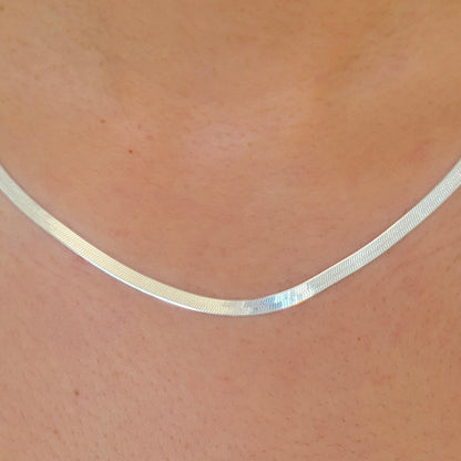 925 Sterling Silver Women 4mm Snake Chain