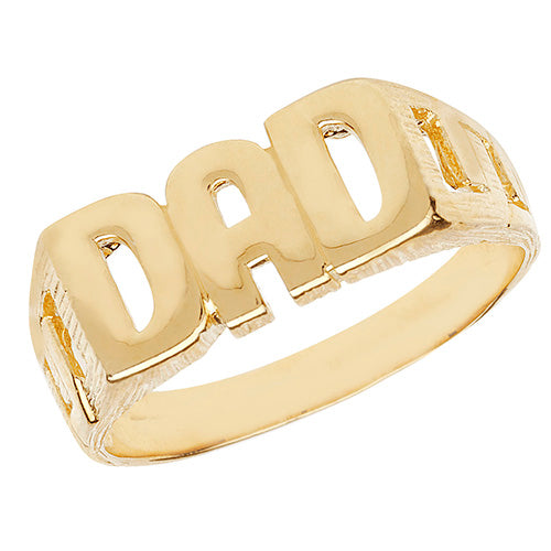 9ct Yellow Gold Mens Dad Ring