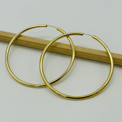 9ct Yellow Gold 2mm Classic Round Sleeper Earring