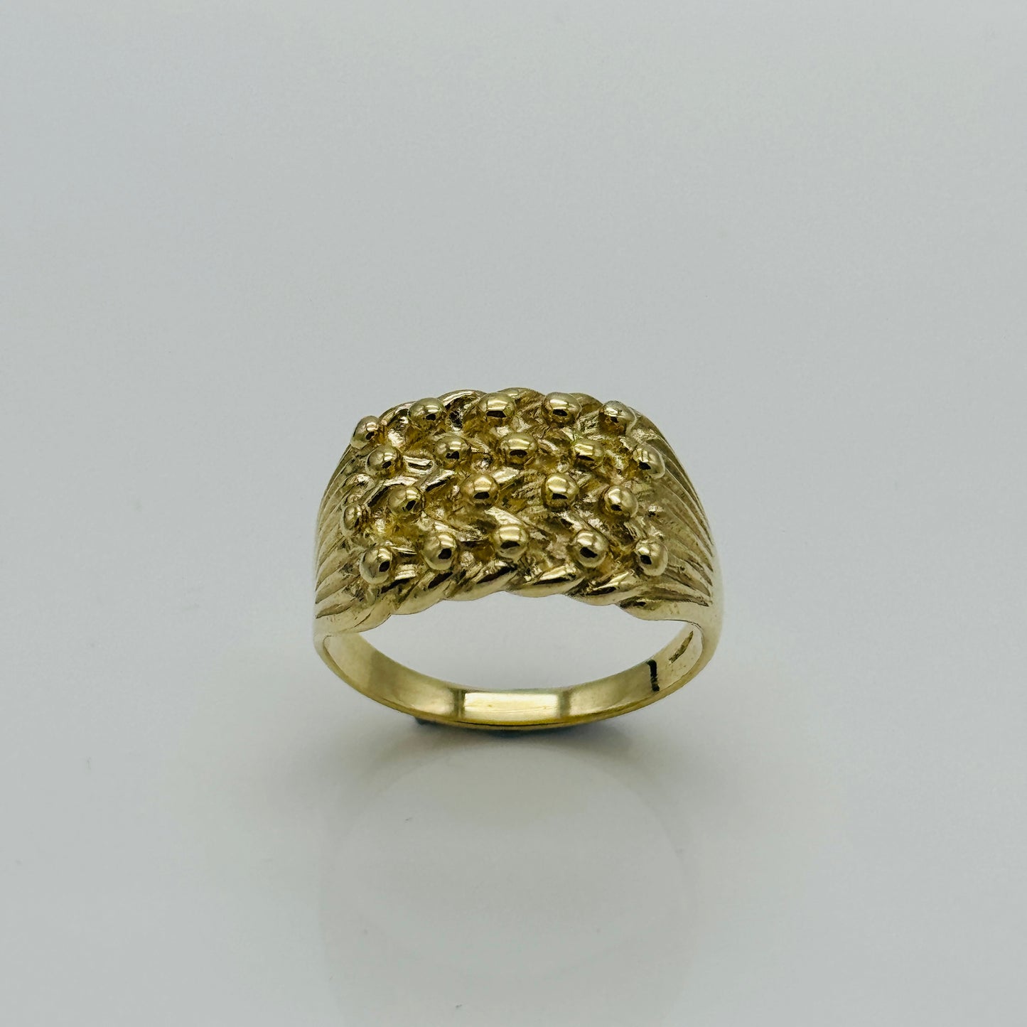 9ct Yellow Gold 4 Row Keeper Ring