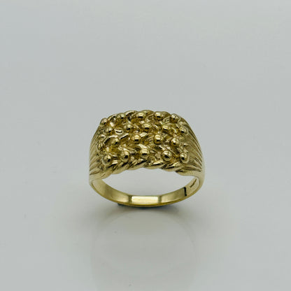9ct Yellow Gold 4 Row Keeper Ring