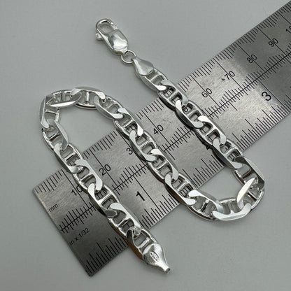 925 Sterling Silver 7mm Mariner Acnhor Heayv Bracelet 8.5 INCH