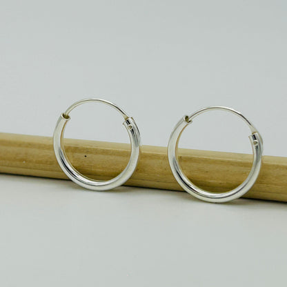 925 Sterling Silver 2mm Thick Sleeper Earrings