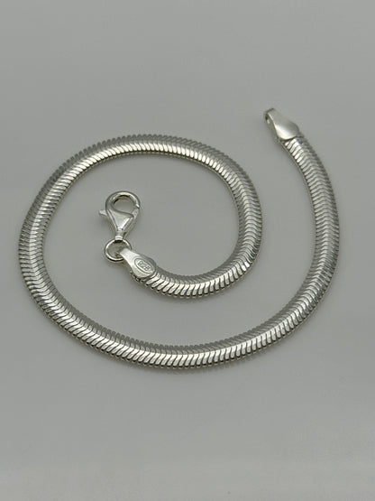 925 Sterling Silver 5mm Snake Bracelet 8 INCH