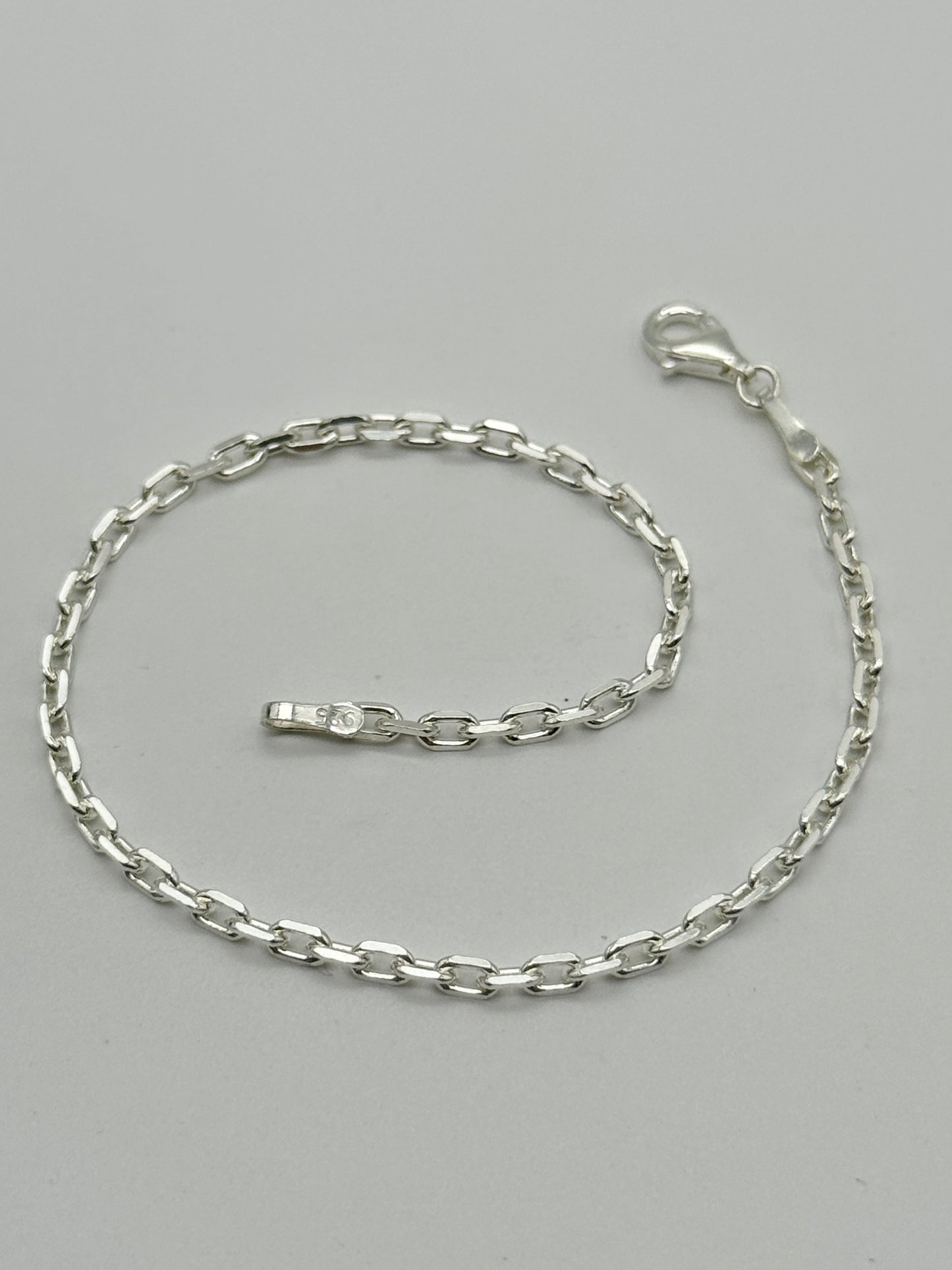 925 Sterling Silver 2mm Rolo Belcher Bracelet 8 Inch