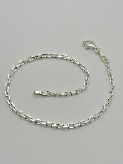 925 Sterling Silver 2mm Rolo Belcher Bracelet 8 Inch