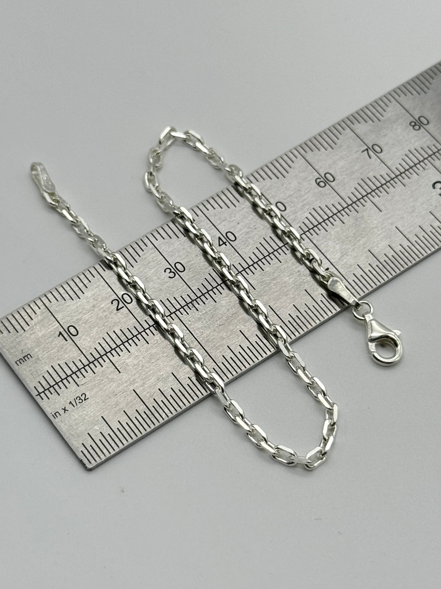 925 Sterling Silver 2mm Rolo Belcher Bracelet 8 Inch
