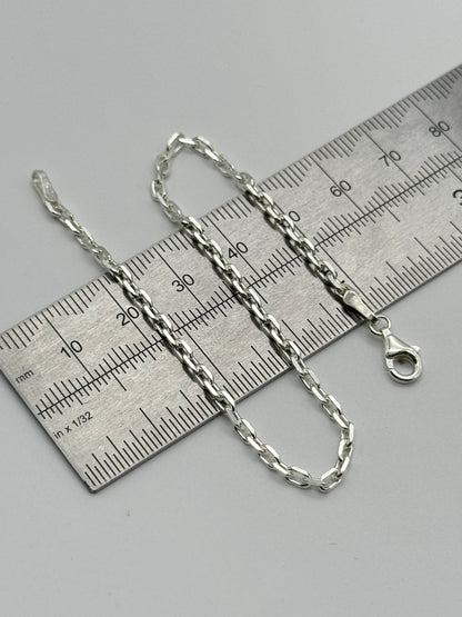 925 Sterling Silver 2mm Rolo Belcher Bracelet 8 Inch
