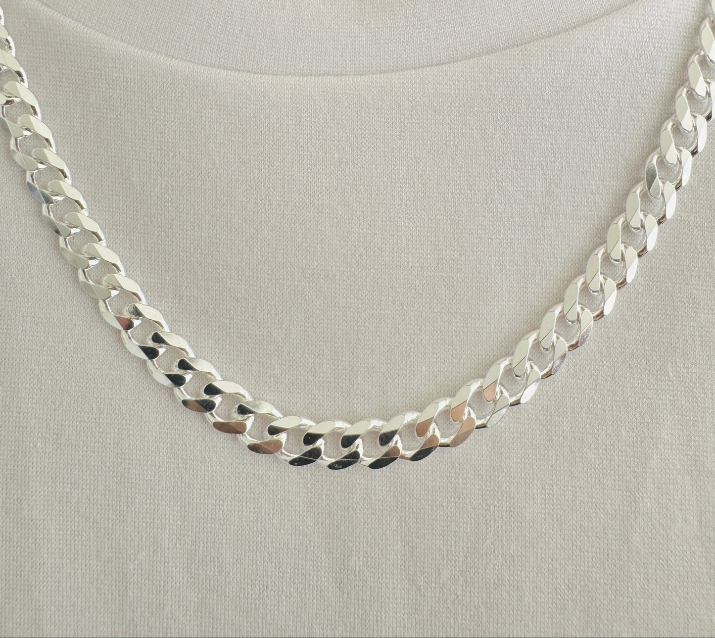 925 Sterling Silver 6mm Mens Curb Chain
