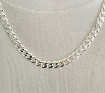 925 Sterling Silver 6mm Mens Curb Chain