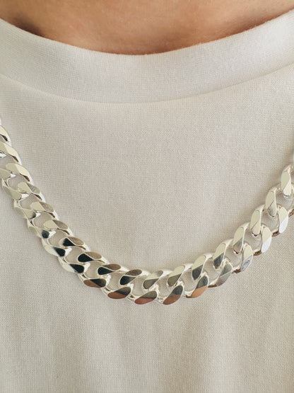 925 Sterling Silver Mens 9mm Curb Chain
