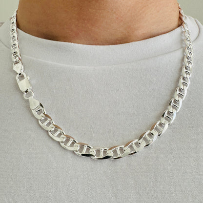 925 Sterling Silver Men 6mm Anchor Marine Chain