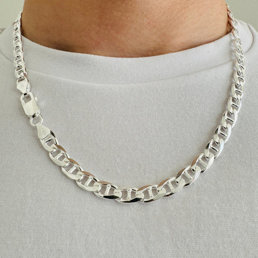 925 Sterling Silver Men 6mm Anchor Marine Chain