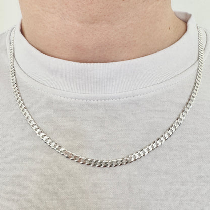 925 Sterling Silver Mens 4.5mm Curb Chain