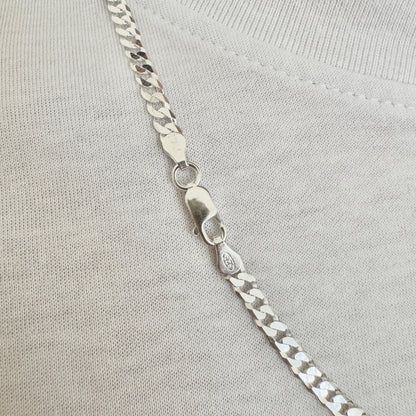 925 Sterling Silver Mens 4.5mm Curb Chain
