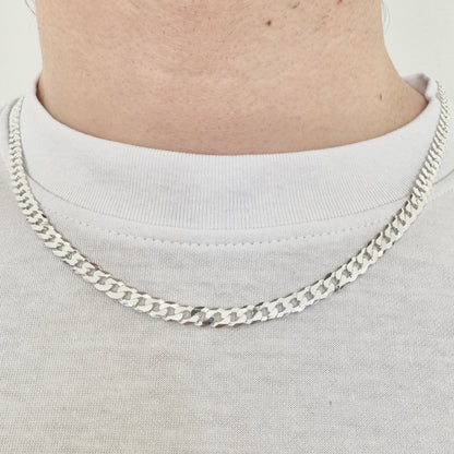 925 Sterling Silver Mens 5.5mm Curb Chain