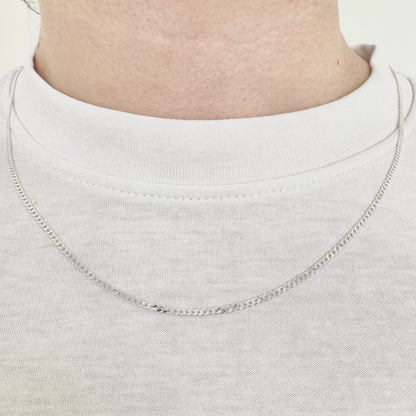 925 Sterling Silver 2mm Fine Curb Chain