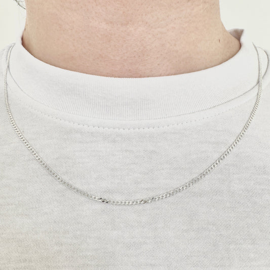 925 Sterling Silver 2mm Fine Curb Chain