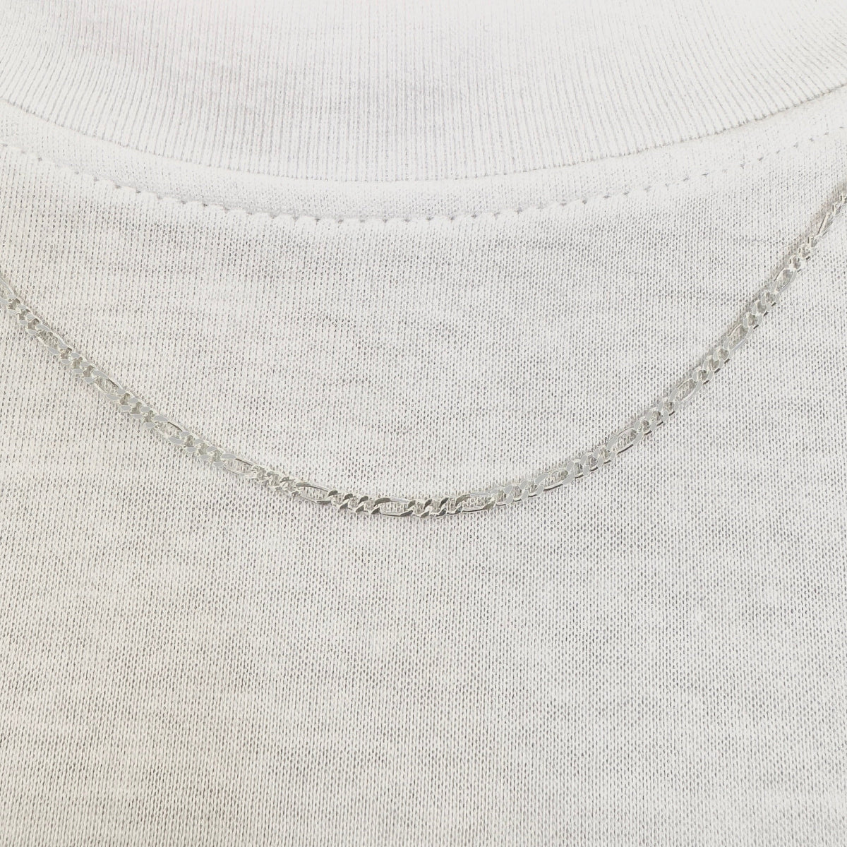 925 Sterling Silver 1.5mm Fine Figaro Chain
