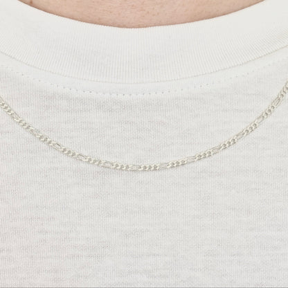 925 Sterling Silver 2mm Fine Figaro Chain