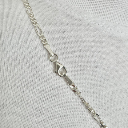 925 Sterling Silver 3mm Fine Figaro Chain