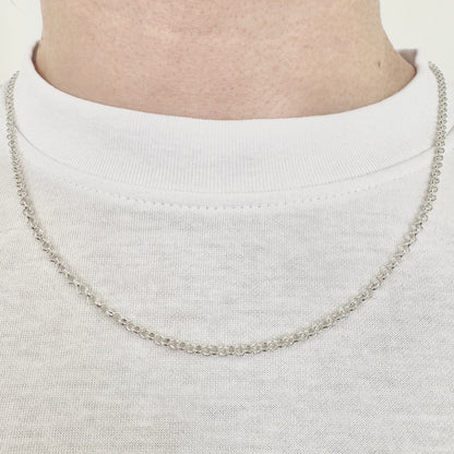 925 Sterling Silver 2mm Round Belcher Chain