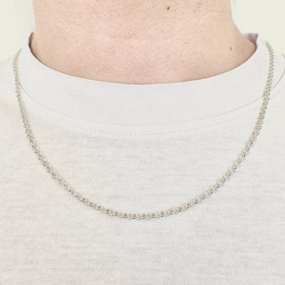 925 Sterling Silver 2mm Round Belcher Chain