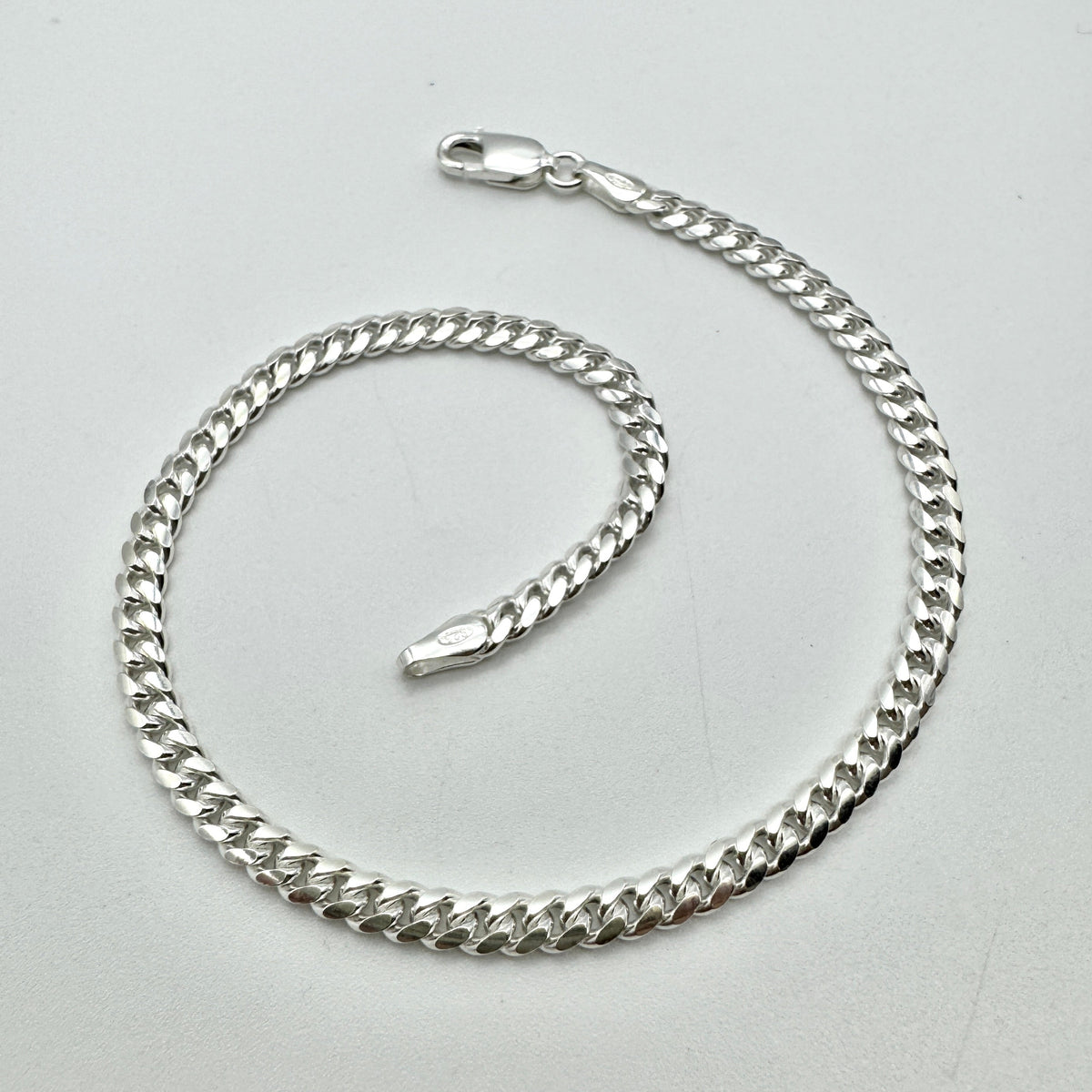925 Sterling Silver 3mm Miami Cuban Bracelet 8 Inch