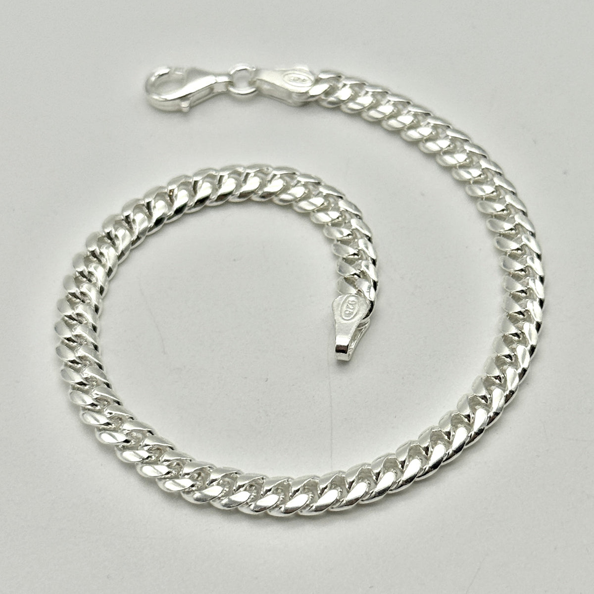 925 Sterling Silver 5mm Miami Cuban Bracelet 8 Inch