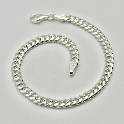 925 Sterling Silver 5mm Miami Cuban Bracelet 8 Inch