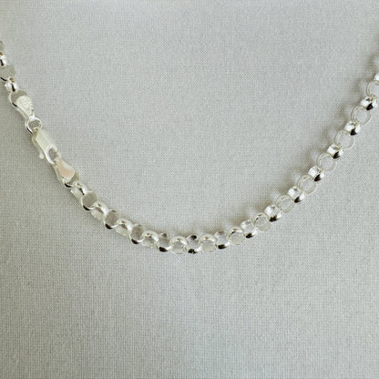 925 Sterling Silver Men 5mm Round Belcher Chain