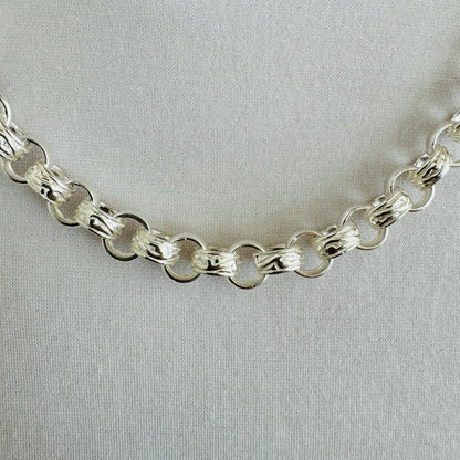 925 Sterling Silver 10mm Round Belcher Chain
